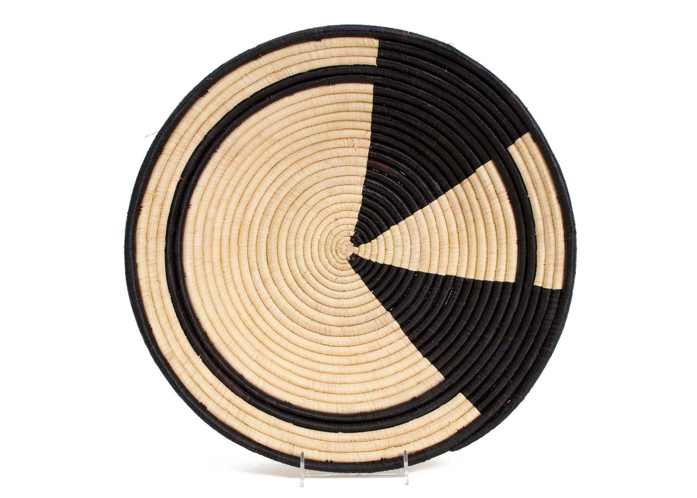 16" Jumbo Black Color Blocked Round Basket - KAZI