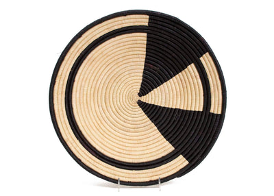 16" Jumbo Black Color Blocked Round Basket - KAZI