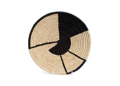 12" Large Black Geo Round Basket - KAZI