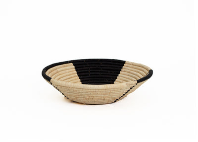 12" Large Black Geo Round Basket - KAZI