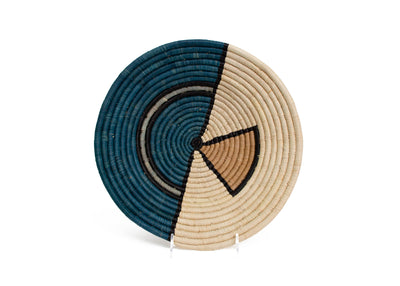 12" Large Camel Soleil Round Basket - KAZI
