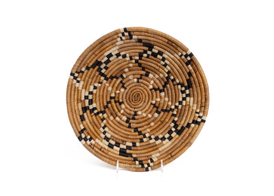 12" Large Banana Bark Hope Round Basket - KAZI