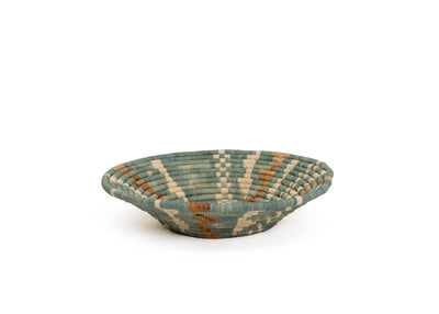 12" Large Fog Gray + Banana Bark Round Basket - KAZI