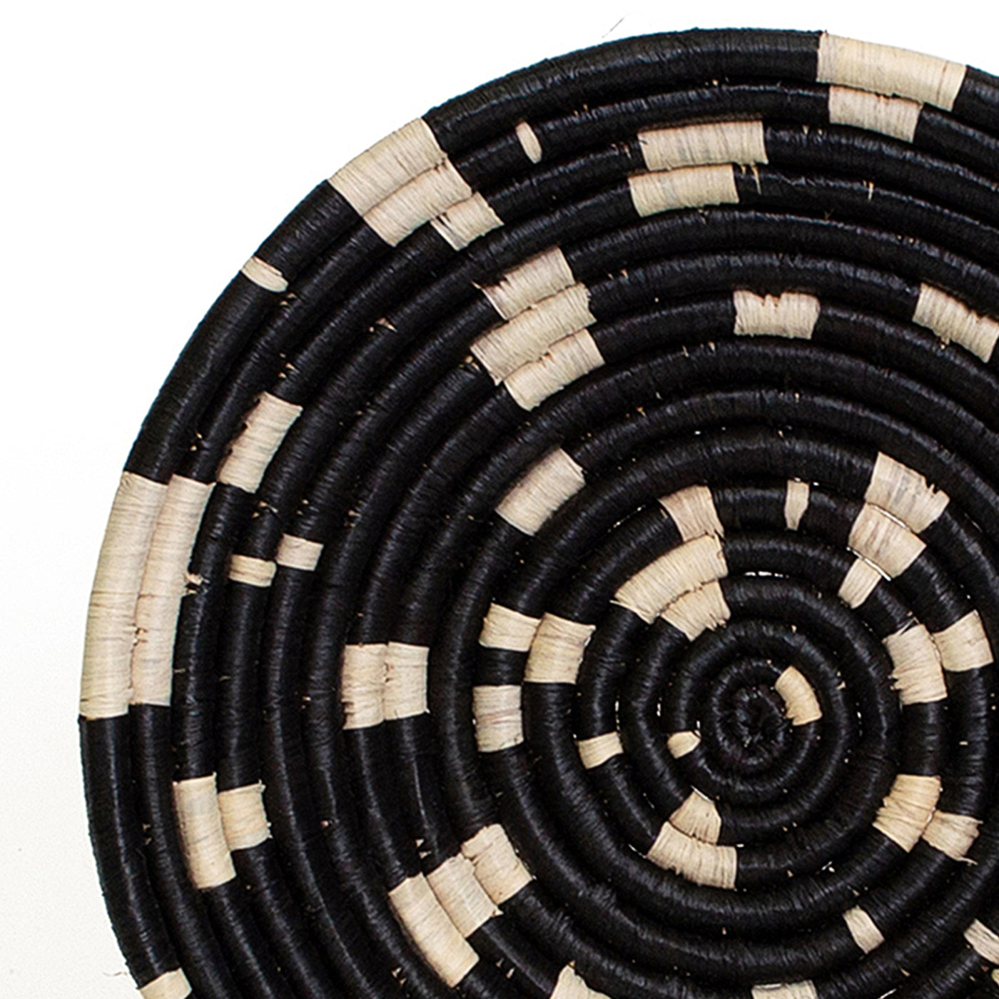 10" Medium Black Terrazzo Round Basket
