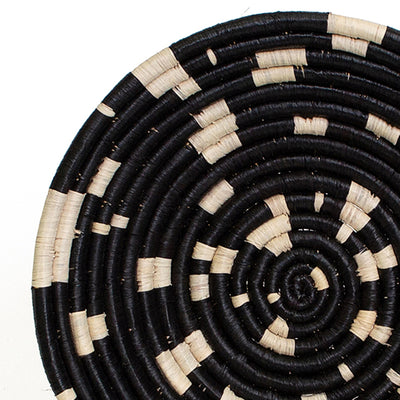 10" Medium Black Terrazzo Round Basket