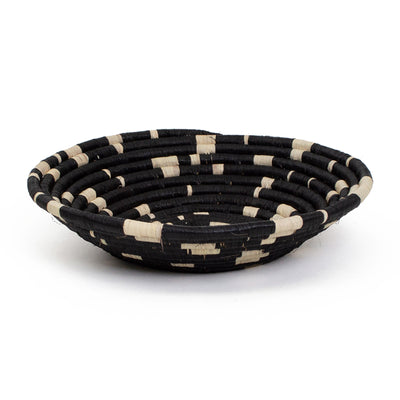 10" Medium Black Terrazzo Round Basket