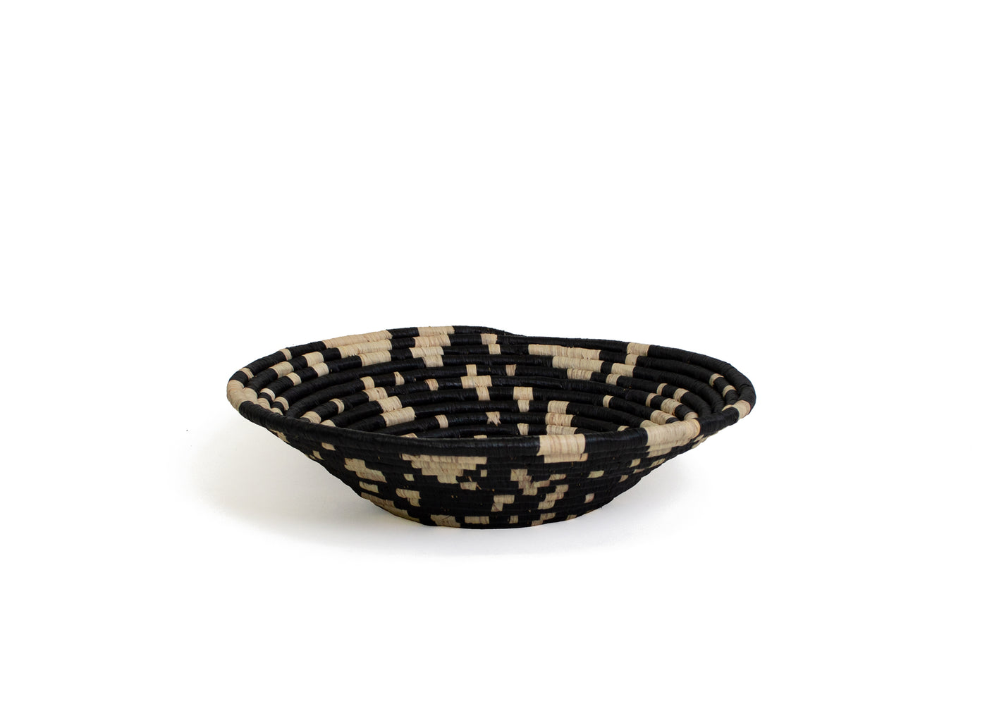 12" Large Black Terrazzo Round Basket - KAZI