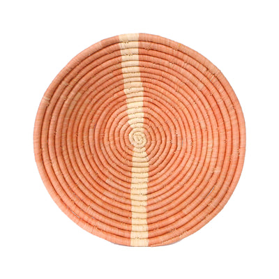 Seratonia Woven Bowl - 12" Striped Peach