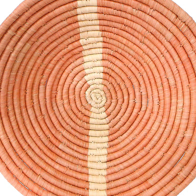 Seratonia Woven Bowl - 12" Striped Peach