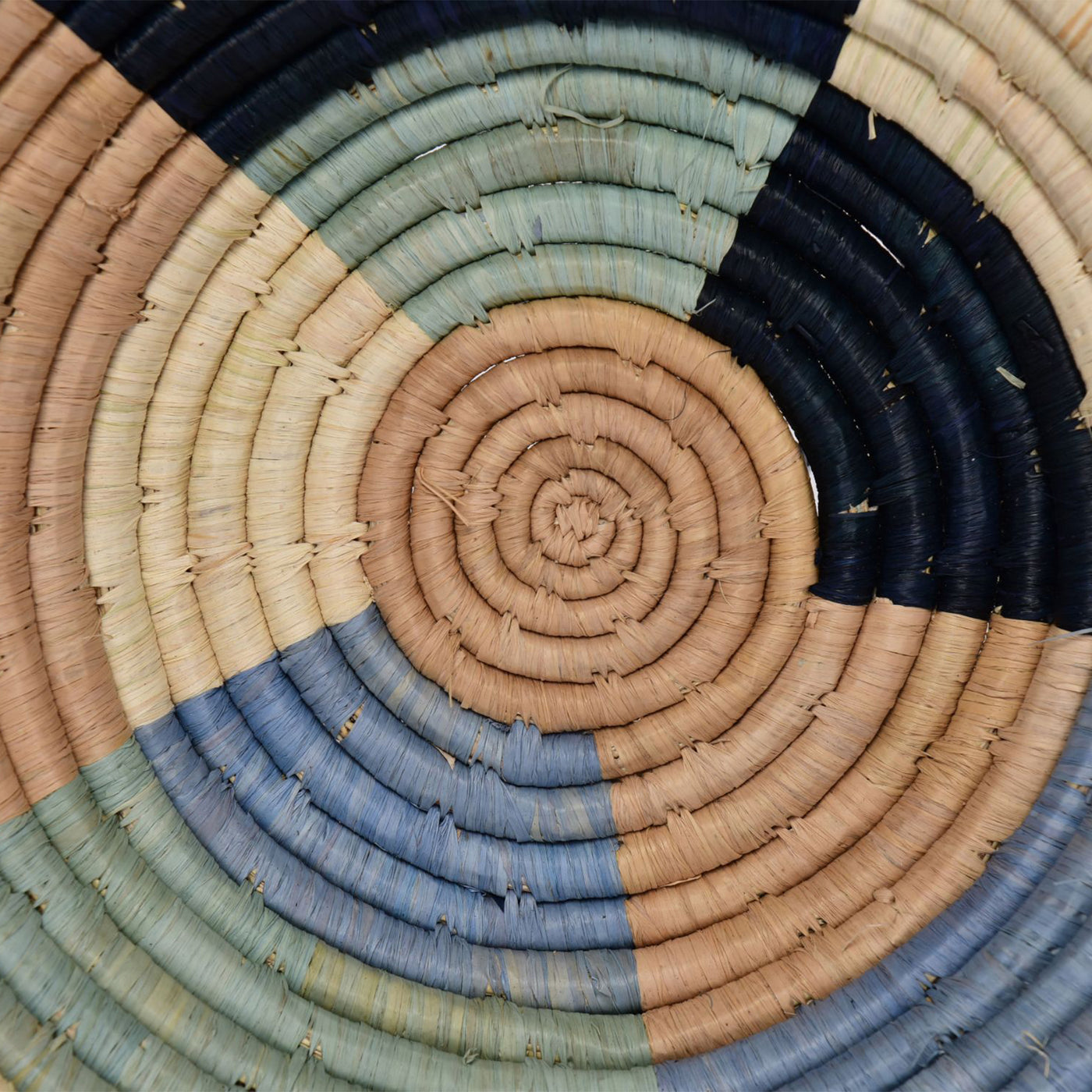 12" Large Color Blocked Round Basket