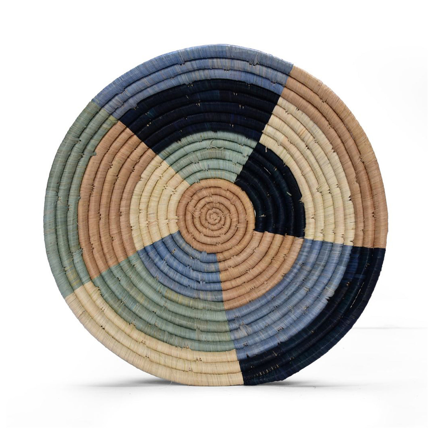 12" Large Color Blocked Round Basket