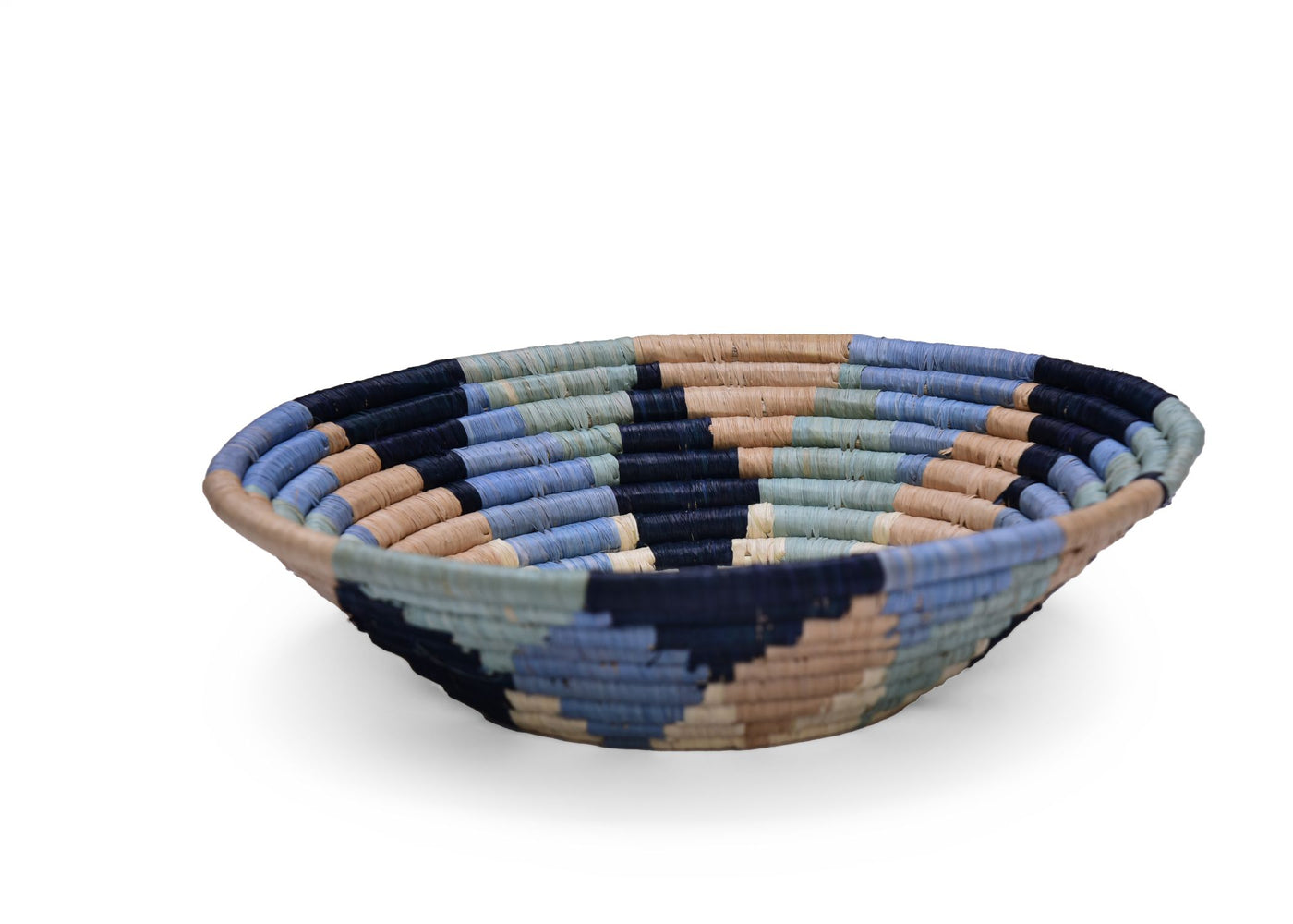 12" Large Colorful Diamond Round Basket - KAZI