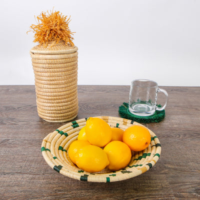 12" Large Forest Bud Terrazzo Round Basket - KAZI