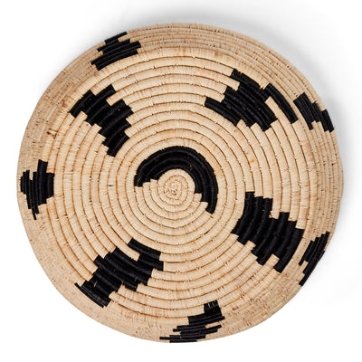 Modern Woven Bowl - 18" Spotted Black