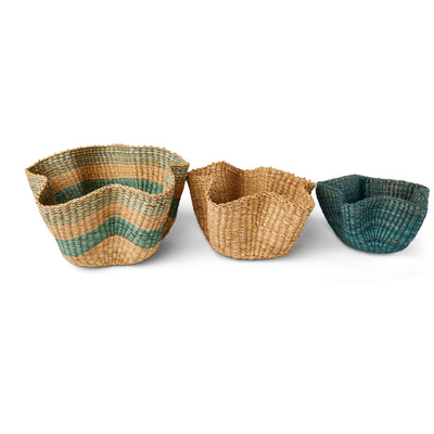 Dreamscape Wavy Basket Set - 8", 6" + 4" Echo