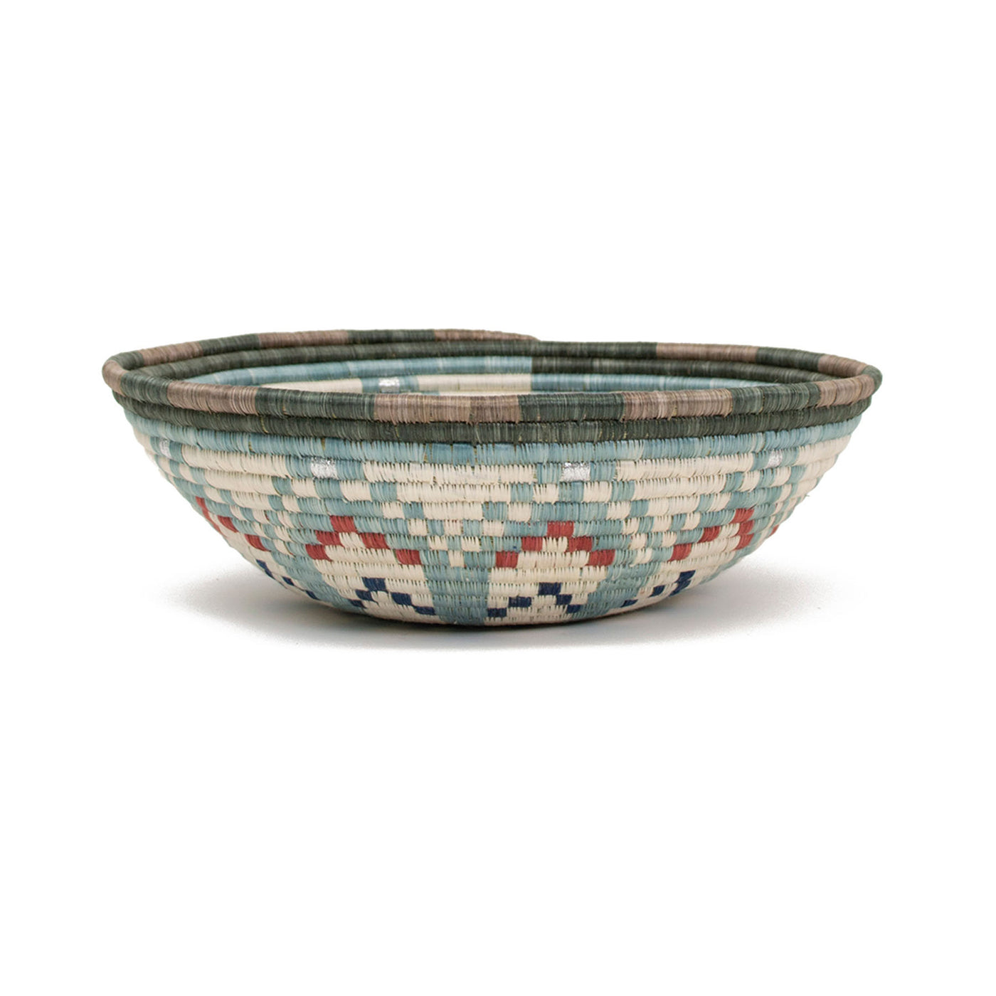 Extra Large Metallic & Silver Blue Akagera Basket