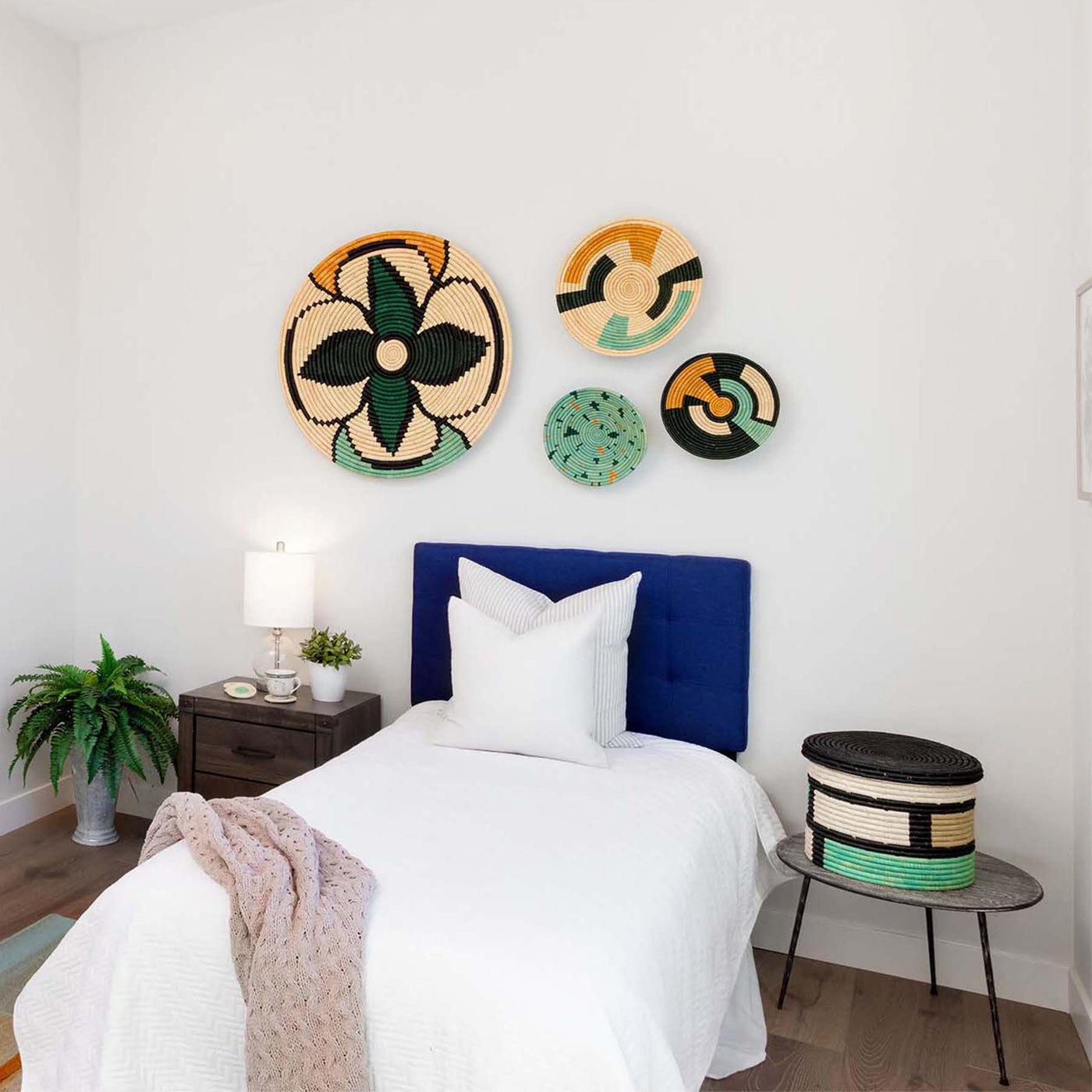 Large Bermuda Maze Round Basket