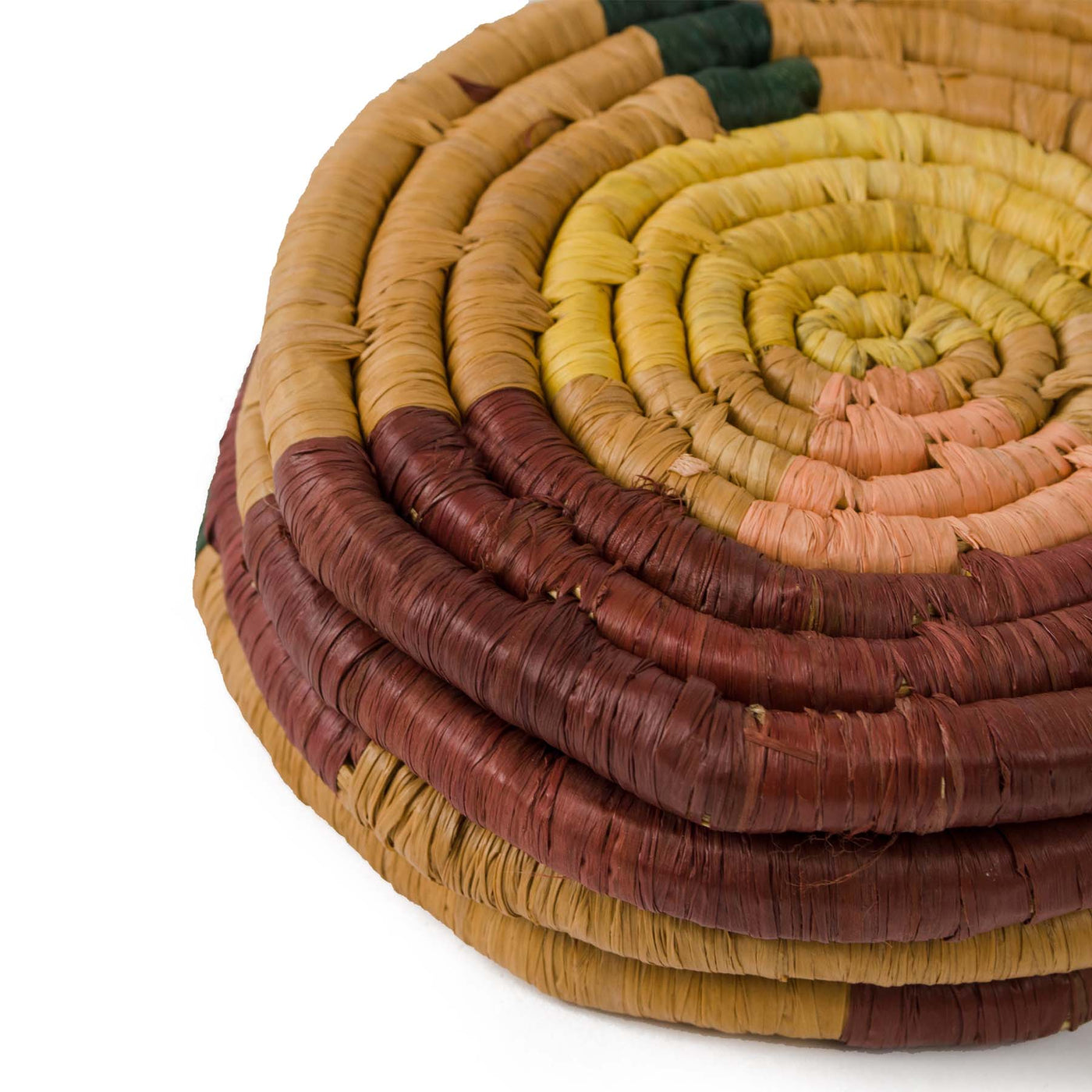 Multicolor Raffia Coasters, Set of 4