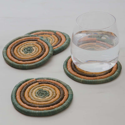 Seda Raffia Coasters, Set of 4