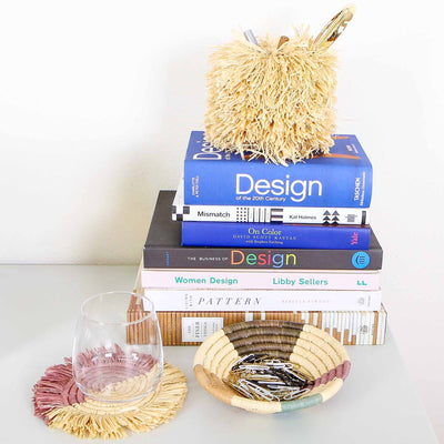 Small Lilac & Neutrals Wheel Round Basket