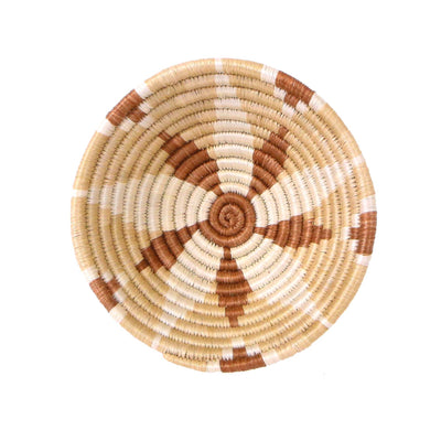 Small Shades of Sand Round Basket