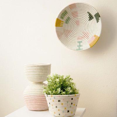 Soft Pink Banded Anyon Vase