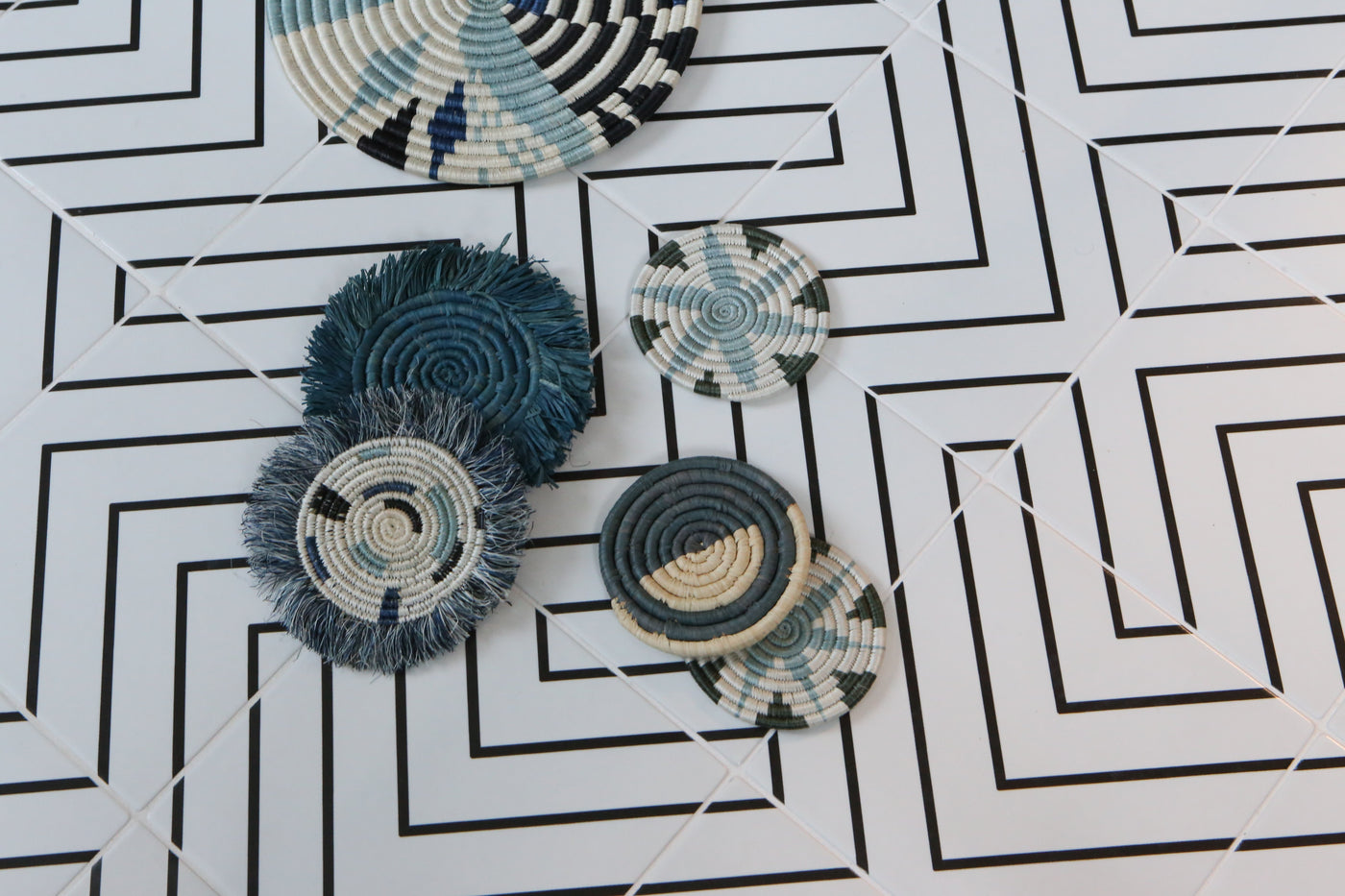 10" Silver Blue Biko Trivet - KAZI