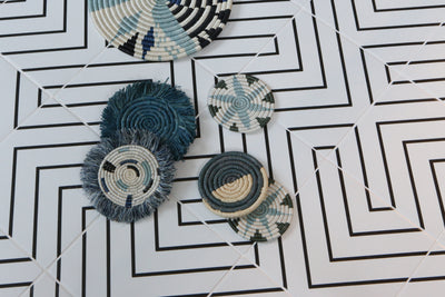 10" Silver Blue Biko Trivet - KAZI