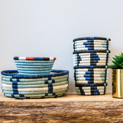 6.5" Small Soft Blue Short Bowl