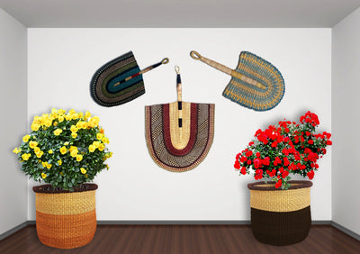 11" Large Dipped Black Grass Planter - KAZI