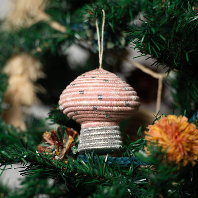 Pink Mushroom Ornament