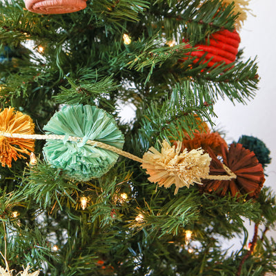 Red Pom Pom Basket Ornament