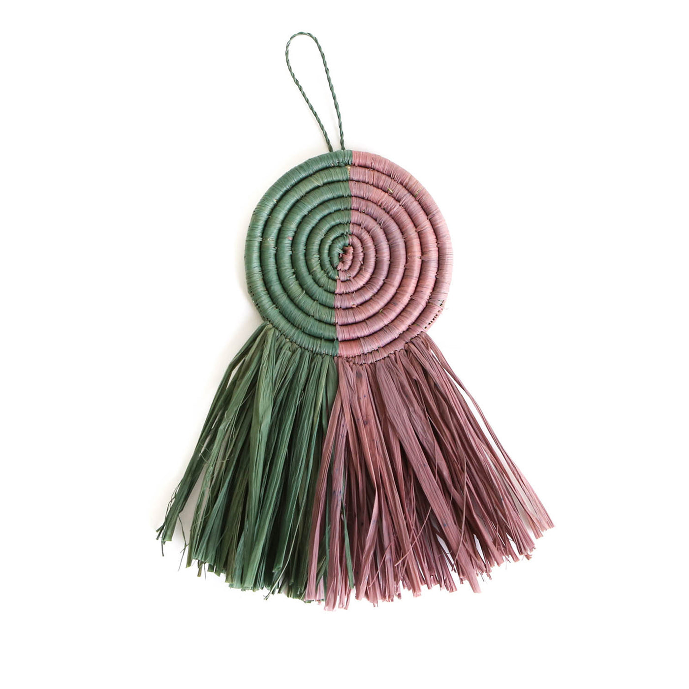 Lilac & Green Fringed Ornament