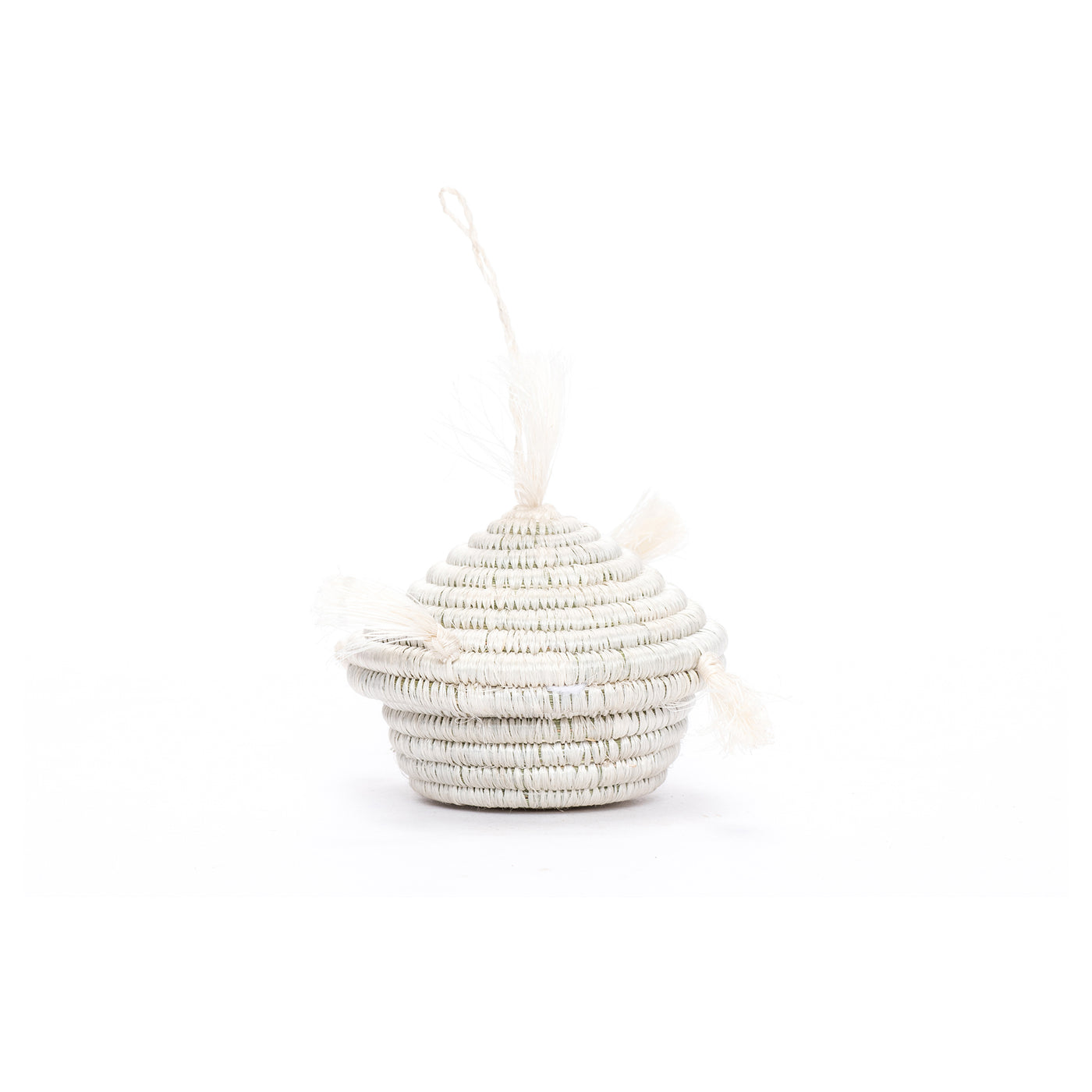 White Tasseled Box Ornament