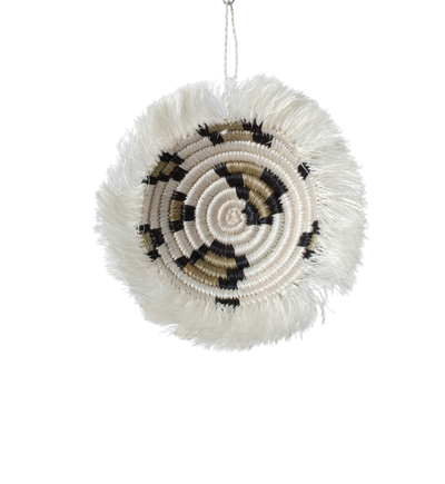 Animal Print Fringed Plate Ornament - KAZI