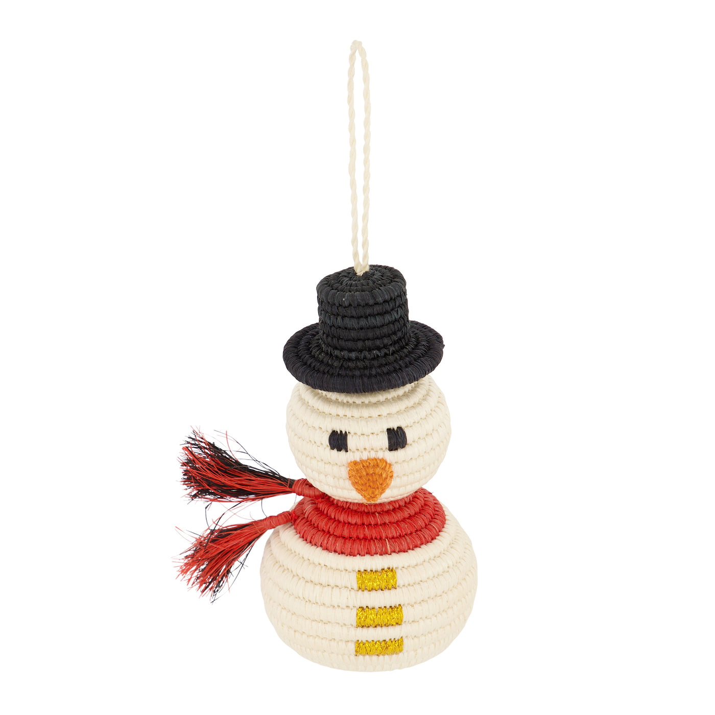 Snowman Ornament - Red Scarf