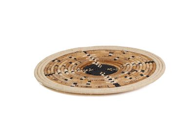 17" Medium Arrow Banana Bark Woven Wall Art Plate - KAZI