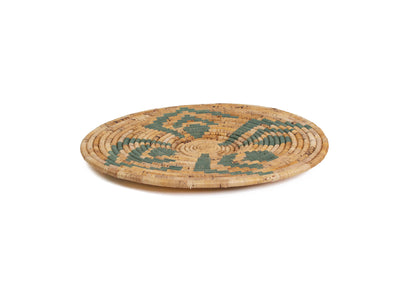 17"Medium Coordinates Banana Bark Woven Wall Art Plate - KAZI