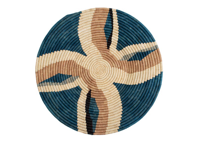 21" Large Nicola Camel Woven Wall Art Plate - KAZI