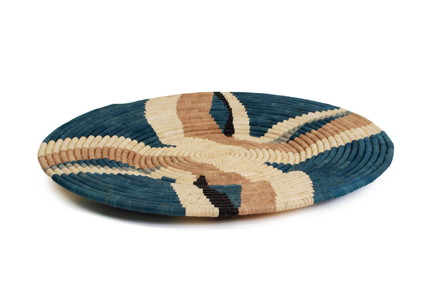 21" Large Nicola Camel Woven Wall Art Plate - KAZI