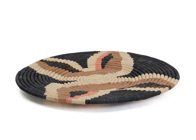 21" Large Tabia Peach Woven Wall Art Plate - KAZI