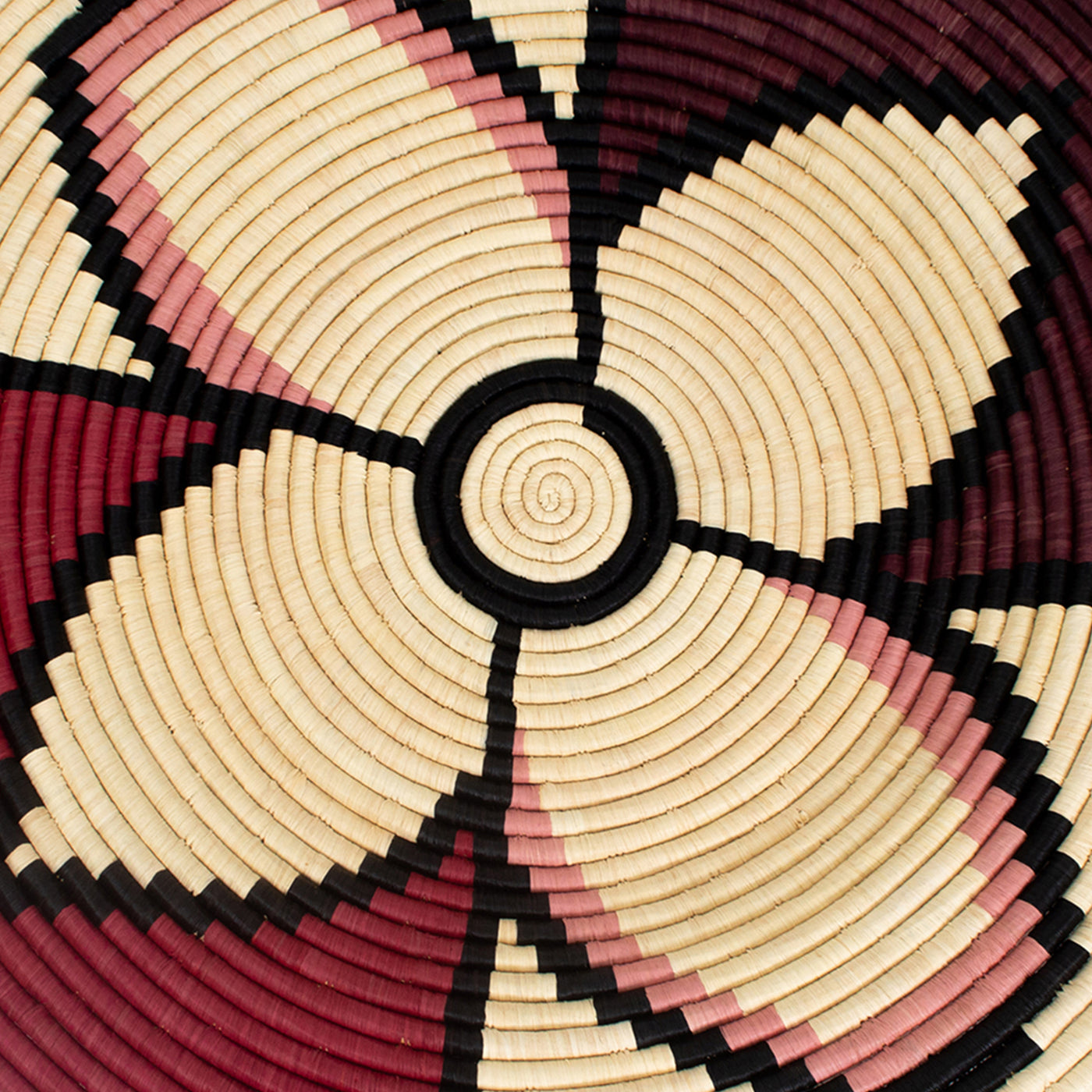 27" Extra Large Amelia Burgundy Woven Wall Art Plate