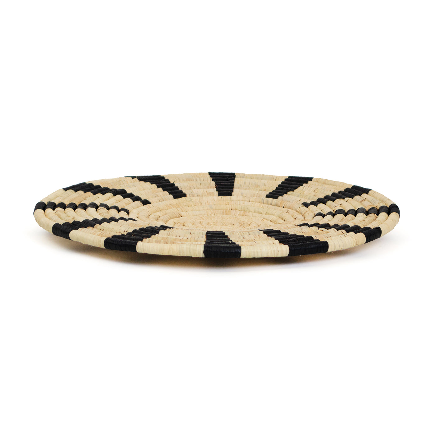 13" Small Tiled Natural Woven Wall Art Plate