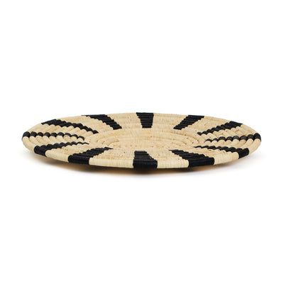 13" Small Tiled Natural Woven Wall Art Plate