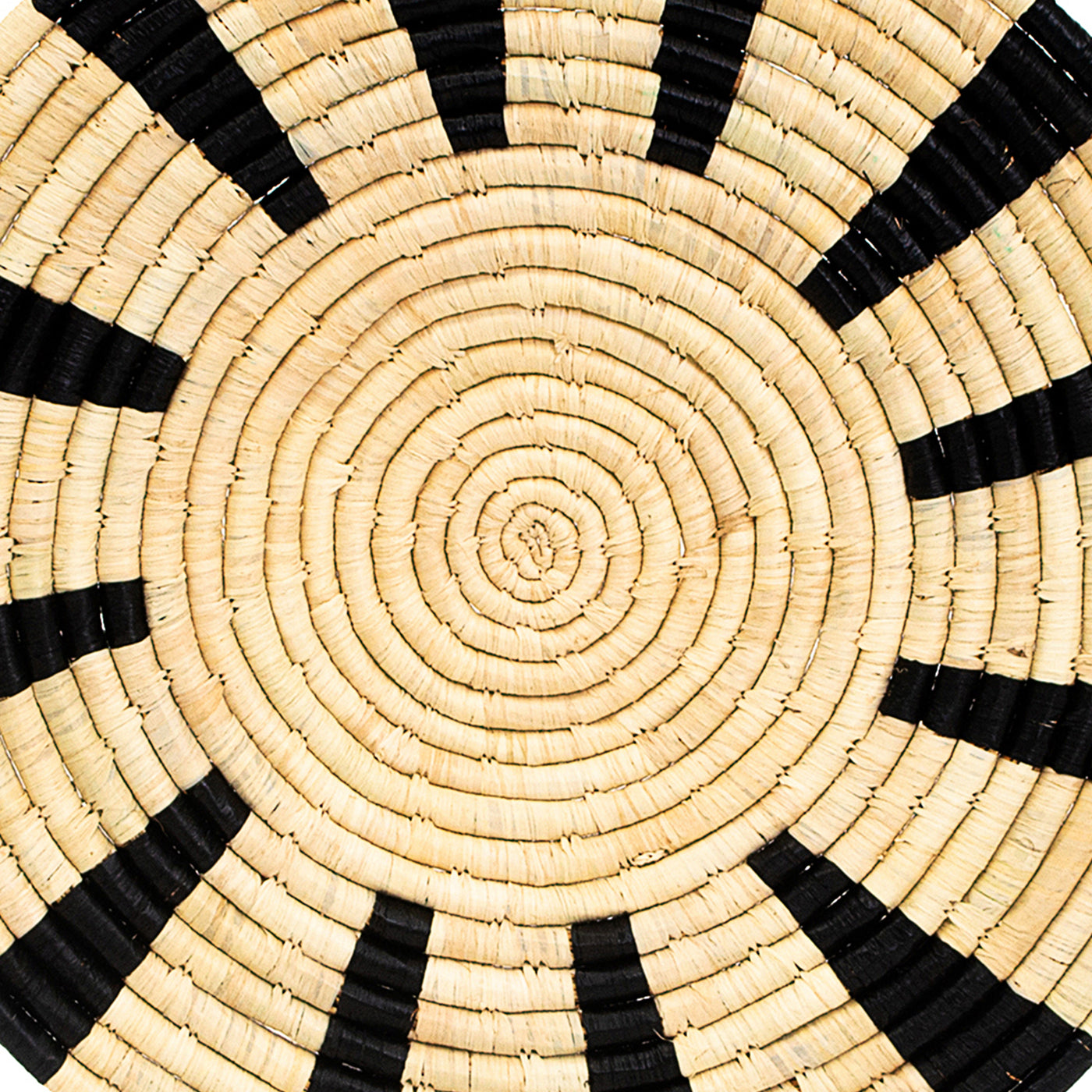 13" Small Tiled Natural Woven Wall Art Plate
