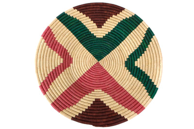 21" Large Vivid Margot Woven Wall Art Plate - KAZI
