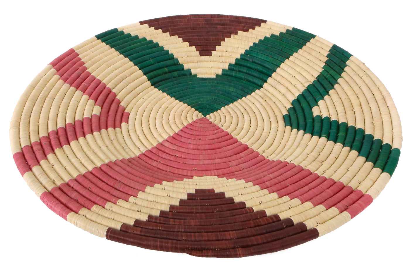21" Large Vivid Margot Woven Wall Art Plate - KAZI