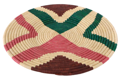 21" Large Vivid Margot Woven Wall Art Plate - KAZI
