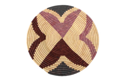 21" Large Merlot Annette Woven Wall Art Plate - KAZI