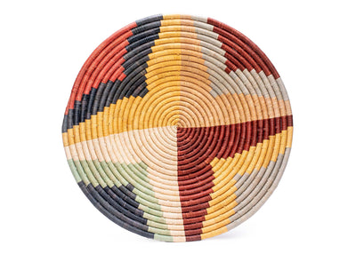 21" Large Mod Annette Woven Wall Art Plate - KAZI